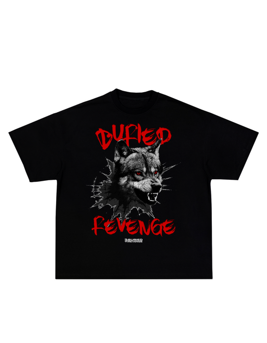 RED EYE WOLF TEE - BLACK